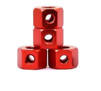 JYYTERD Accesorios coches RC per WPL D12 B14 B16 B24 B36 C14 C24 per MN D90 D91 RC Auto Pezzi di Ricambio 5mm A 12mm Metallo Combinatore Mozzo Ruota Adattatore Esagonale per(Red)