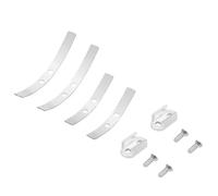 JYYTERD Accesorios coches RC per WPL D12 B14 B24 B16 B36 RC Camion Ricambi Auto Accessori Piastra Acciaio Assorbimento degli Urti per Molle A Balestra Sospensione(White)
