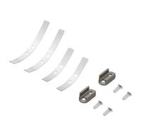 JYYTERD Accesorios coches RC per WPL D12 B14 B24 B16 B36 RC Camion Ricambi Auto Accessori Piastra Acciaio Assorbimento degli Urti per Molle A Balestra Sospensione(Gray)