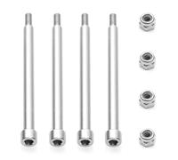 JYYTERD Accesorios coches RC per X-Maxx RC Accessori delle Parti di Modifica Dell'aggiornamento Dell'auto del Perno Braccio A dell'Acciaio 4 * 56mm con La Riparazione Dado M3