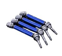 JYYTERD Albero di Trasmissione rc per Traxxas per Slash per Rustler per Stampede per Hoss 4X4 1/10 rc Car Parts 115/118MM Albero di Trasmissione Anteriore Posteriore Metallo CVD(Blue,4pcs118mm)