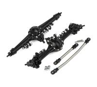 JYYTERD ASSE del Portale RC per SCX10 II per Element per Enduro CC01 1/10 RC Crawler, Parti di Aggiornamento Dell'asse Anteriore Posteriore Alluminio CNC Integrate(Black,Front And Rear)