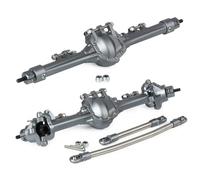 JYYTERD ASSE del Portale RC per SCX10 II per Element per Enduro CC01 1/10 RC Crawler, Parti di Aggiornamento Dell'asse Anteriore Posteriore Alluminio CNC Integrate(Gray,Front And Rear)