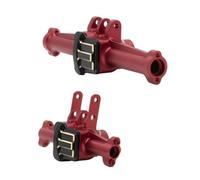 JYYTERD ASSE del Portale RC per Traxxas TRX4M 2 Pezzi Lega di Alluminio Alloggiamento ASSE Anteriore Posteriore con Copertura Parti Aggiornamento per Auto Cingolate RC 1/18(Red)