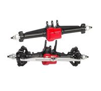 JYYTERD ASSE del Portale RC per TRX4-M per Bronco per Defender per High per Trail K10 Parti di Aggiornamento Assali Anteriori Posteriori Metallo per Impieghi Gravosi 1/18 RC Crawler(Black)