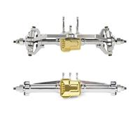 JYYTERD ASSE del Portale RC per TRX4-M per Bronco per Defender per High per Trail K10 Parti di Aggiornamento Assali Anteriori Posteriori Metallo per Impieghi Gravosi 1/18 RC Crawler(Silver)