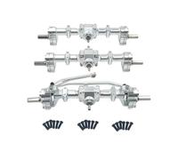 JYYTERD ASSE dell'auto RC Compatibile con WPL B16 B36 1/16 RC Car Parti di Aggiornamento Accessori di Modifica Assali Anteriori Centrali Posteriori in Metallo Sei Ruote Motrici(Silver)
