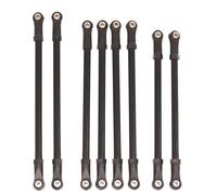 JYYTERD Collegamento Auto RC per Axial per SCX10 1/10 rc Car Crawler 8 Pezzi/Lotto Kit di Collegamento Lega Alluminio Non Assemblato con per Passo da 313 Mm(Black)