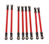 JYYTERD Collegamento Auto RC per Axial per SCX10 1/10 rc Car Crawler Upgrade Parts 8 Pezzi Kit di Collegamento Lega Alluminio Non Assemblato con per Passo da 313 Mm(Red)