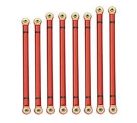 JYYTERD Collegamento Auto RC per Axial per SCX10 1/10 RC Crawler Upgrade Parts 8 Pezzi 313 Mm Set di Barre Collegamento Alluminio con per Passo(Red)