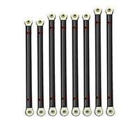 JYYTERD Collegamento Auto RC per Axial per SCX10 1/10 RC Crawler Upgrade Parts 8 Pezzi 313 Mm Set di Barre Collegamento Alluminio con per Passo(Black)