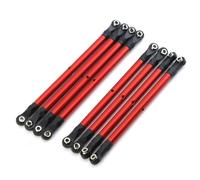 JYYTERD Collegamento Auto RC per Axial per SCX10 90046 per TRX4 Accessori per Auto Cingolate RC 1/10 Set di Collegamento Asta con per Passo 313MM(Red)