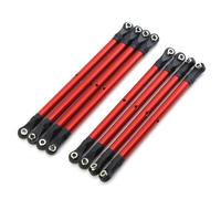 JYYTERD Collegamento Auto RC per Axial per SCX10 90046 per TRX4 Parti per Auto Cingolate RC 1/10 Set di Collegamenti Asta Collegamento Lega Alluminio con per Passo da 313 Mm(Red)