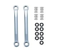 JYYTERD Collegamento Auto RC per Axial per SCX24 1/24 RC Crawler Car Upgrade Accessori 2 Pezzi CNC Alluminio Link per Collegamento Telaio con estremità Asta(Silver,45mm)