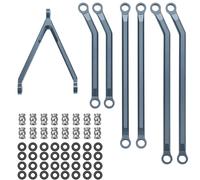 JYYTERD Collegamento Auto RC per Axial per SCX24 AXI00005 Parti di Aggiornamento per Auto Cingolate RC 1/24, Spazio Lega Alluminio per Set Collegamenti del Telaio(Silver)