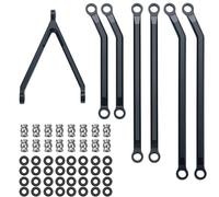 JYYTERD Collegamento Auto RC per Axial per SCX24 AXI00005 Parti di Aggiornamento per Auto Cingolate RC 1/24, Spazio Lega Alluminio per Set Collegamenti del Telaio(Black)