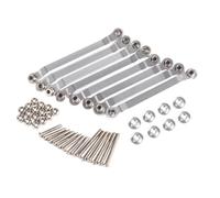 JYYTERD Collegamento Auto RC per MN 1/12 D90 D91 MN40 MN45 MN96 MN99 per MN99s 1/16 per WPL C14 C24 rc Car Part per Telaio Tiranti Sospensione Link Mount(Silver)