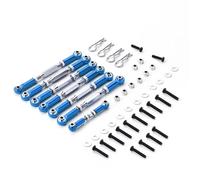 JYYTERD Collegamento Auto RC per Traxxas per Slash 4x4 2wd Parti di Aggiornamento per Cingolati RC 1/10 7 Pezzi Set Collegamenti Sterzo Regolabili Alluminio(Blue)