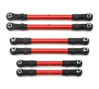 JYYTERD Collegamento Auto RC per Traxxas per Slash per Hoss per Rustler per Stampede 4x4 1/10 rc Car Parts Tenditori Metallo Tirante di Trazione Barra Collegamento Sterzo Set(Red)