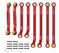 JYYTERD Collegamento Auto RC per Traxxas per TRX-4M Parti di Auto Cingolate RC 1/18 8 Pezzi Barra dello Sterzo per Collegamenti del Telaio Set Kit Collegamento Ad Alta Distanza(Red)