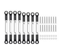 JYYTERD Collegamento Auto RC per WPL B14 C14 C24 C-14K C-24K per MN 90 MN45 per MN-99 1/16 rc Car Tirante Sterzo Servo Link Collegamenti Bracci Tiranti estremità(Black)