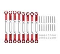 JYYTERD Collegamento Auto RC per WPL B14 C14 C24 C-14K C-24K per MN 90 MN45 per MN-99 1/16 rc Car Tirante Sterzo Servo Link Collegamenti Bracci Tiranti estremità(Red)