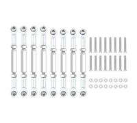 JYYTERD Collegamento Auto RC per WPL B14 C14 C24 C-14K C-24K per MN-90 per MN-45 per MN-99 1/16 rc Car Tirante Sterzo Servo Collegamento Collegamenti Braccio(Silver)