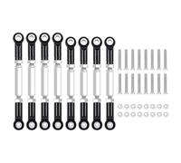 JYYTERD Collegamento Auto RC per WPL B14 C14 C24 C-14K C-24K per MN-90 per MN-45 per MN-99 1/16 rc Car Tirante Sterzo Servo Collegamento Collegamenti Braccio(Black)
