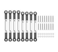 JYYTERD Collegamento Auto RC per WPL B14 C14 C24 C-14K per MN-90 per MN-45 per MN-99 1/16 rc Car Tirante Sterzo Servo Link Collegamenti Bracci Tiranti estremità(Gray)