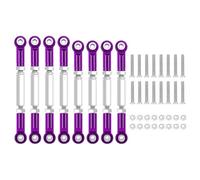 JYYTERD Collegamento Auto RC per WPL B14 C14 C24 C-14K per MN-90 per MN-45 per MN-99 1/16 rc Car Tirante Sterzo Servo Link Collegamenti Bracci Tiranti estremità(Purple)