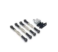 JYYTERD Collegamento Auto RC per WPL C14 C24 B14 B24 per MN D90 D91 D96 99S per HengLong per FeiYu per JJRC rc Car Parts Upgrade 4 Pezzi Tirante Regolabile(Black)