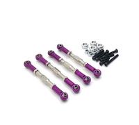 JYYTERD Collegamento Auto RC per WPL C14 C24 B14 B24 per MN D90 D91 D96 99S per HengLong per FeiYu per JJRC rc Car Parts Upgrade 4 Pezzi Tirante Regolabile(Purple)