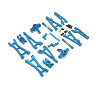 JYYTERD Parti per Auto RC per Haiboxing per HBX 16889 16889A 16890 SG1601 per SG1602 1/16 Metallo Braccio Sospensione Sterzo Tazza Asta Collegamento Set RC Auto Kit Parti Aggiornamento(Blue)