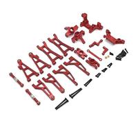 JYYTERD Parti per Auto RC per MJX 16207 16208 16209 1/16 Gruppo Sterzo Metallo Braccio Sospensione Tazza Asta Collegamento Torre Ammortizzatore Set Kit Parti Aggiornamento Auto RC(Red,16207)