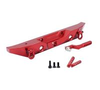 JYYTERD Parti per Auto RC per MN128 Paraurti Anteriore Posteriore Metallo con Gancio di Traino, Grilli, Foro per Verricello, Parti Ricambio per Auto Cingolate RC 1/12(Red,Rear)