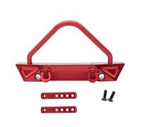 JYYTERD Parti per Auto RC per MN128 Paraurti Anteriore Posteriore Metallo con Gancio di Traino, Grilli, Foro per Verricello, Parti Ricambio per Auto Cingolate RC 1/12(Red,Front)
