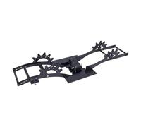 JYYTERD Parti RC per Axial per SCX10 II III per TRX4 per Capra per Comp per Builds Rc Crawler Auto Parti di Aggiornamento Kit Telaio Metallo con Doppio Servo Supporto/Cambio(Black)