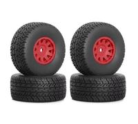 JYYTERD Pneumatici RC per Arrma per Mojave per GROM 1/14 RC Auto Parti di Aggiornamento Accessori Telecomando per 4 Pezzi 65mm Gomma Pneumatico 12mm Esagonale(Red)