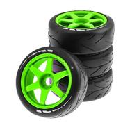 JYYTERD Pneumatici RC per ARRMA per Redcat per Team per Losi per Kyosho per VRX per HPI 1/8 RC off-Road per Buggy Pneumatici da 105mm Ruota 17mm Hex(Green)