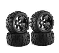 JYYTERD Pneumatici RC per ARRMA per TRAXXAS 1/10 RC Auto Aggiornamento Parte Accessorio per Buggy 150MM Pneumatici Camion Pneumatico Ruota 17Mm Esagonale(Black)