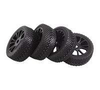 JYYTERD Pneumatici RC per Auto RC 1:8 Accessori di Parte Aggiornamento Fuoristrada per Pneumatici Gomma per Buggy E Cerchioni Plastica HUB Hex 17 Mm(Black)