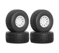 JYYTERD Pneumatico per Auto RC Compatibile con Arrma per Mojave per GROM 1/14 RC Car Upgrade Parts Accessori 4 Pezzi 65mm Pneumatico in Gomma 12mm Esagonale ARA550116(Silver)