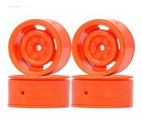 JYYTERD Pneumatico per Auto RC Compatibile con Tamiya CC01 per SCX10 TF2 D110 F350 VS4-10 1/10 RC Crawler Car Parts 4 Pezzi Cerchioni Beadlock in Plastica da 1,9" con Esagono da 12 Mm(Red)
