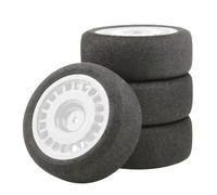 JYYTERD Pneumatico per Auto RC Compatibile con Wltoys 144001 124016 124017 124018 124019 104001 RC Car Upgrade Parts 4 Pezzi 68 Mm Set di Cerchi in Spugna E Pneumatici in Schiuma(White)