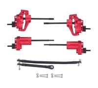 JYYTERD RC Aggiornamento Parte per Axial per Scx10 II 90046 1/10 AR44 ASSE in Metallo Portale Anteriore E Posteriore Assale Set RC Crawler Auto Aggiornamenti Parti Accessori(Red)