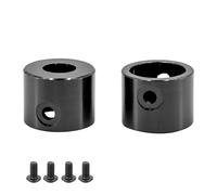 JYYTERD RC Aggiornamento Parte per Axial per Scx10 PRO 1/10 Rc Crawler Auto in Alluminio Assale Posteriore Tappo Tubo in Metallo Aggiornamento Parti Riparazione Accessori Controllo Remoto(Black)