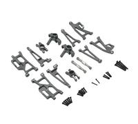 JYYTERD RC Aggiornamento Parte per Mjx per 14209 14210 1/14 RC Auto Parti di Aggiornamento Accessori Sterzo in Metallo Tazza Hub Carrier Superiore Inferiore per Forcellone Set Asta Collegamento(Grey)