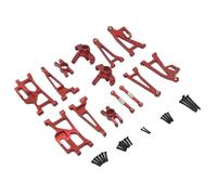JYYTERD RC Aggiornamento Parte per Mjx per 14209 14210 1/14 RC Auto Parti di Aggiornamento Accessori Sterzo in Metallo Tazza Hub Carrier Superiore Inferiore per Forcellone Set Asta Collegamento(Red)