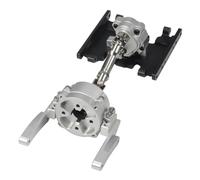 JYYTERD RC Aggiornamento Parte per SCX10 II 90046 1/10 RC Crawler per Telaio Montaggio Anteriore Trasmissione Planetaria Caso di Trasferimento Piastra Paramotore Albero Motore Cambio Set(Silver)