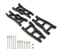 JYYTERD RC Aggiornamento Parte per Traxxas per Slash 2WD per VXL per Nitro per per Rustler per Raptor 1/10 RC Parti di Automobili Nylon Anteriore E Posteriore Braccio Sospensione Set(Black)